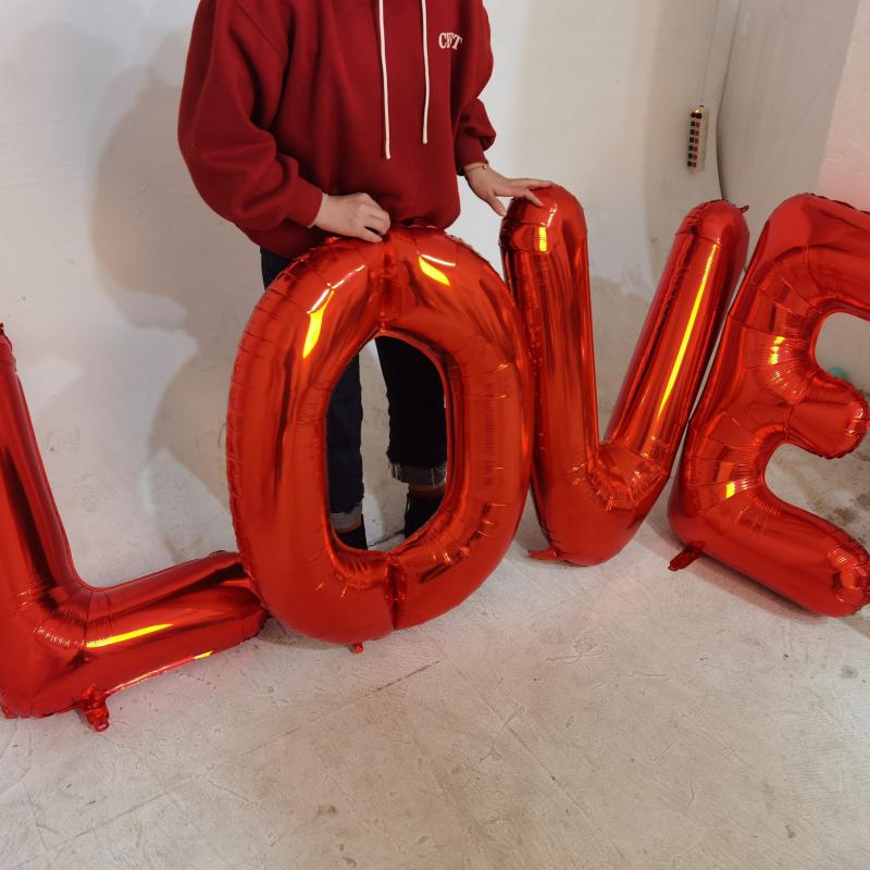 6 Cm Red Letter A Balloons Foil Mylar Big Balloons for Party Supplies