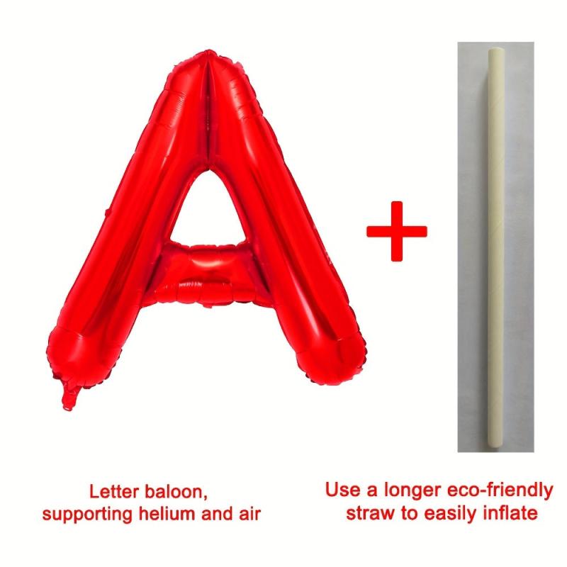 6 Cm Red Letter A Balloons Foil Mylar Big Balloons for Party Supplies