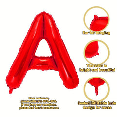 6 Cm Red Letter A Balloons Foil Mylar Big Balloons for Party Supplies