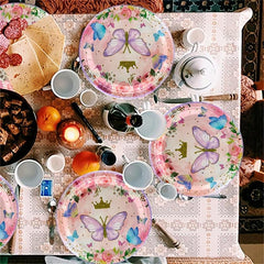 Butterfly Party Supplies Set For 20 Guests Spring Floral Birthday