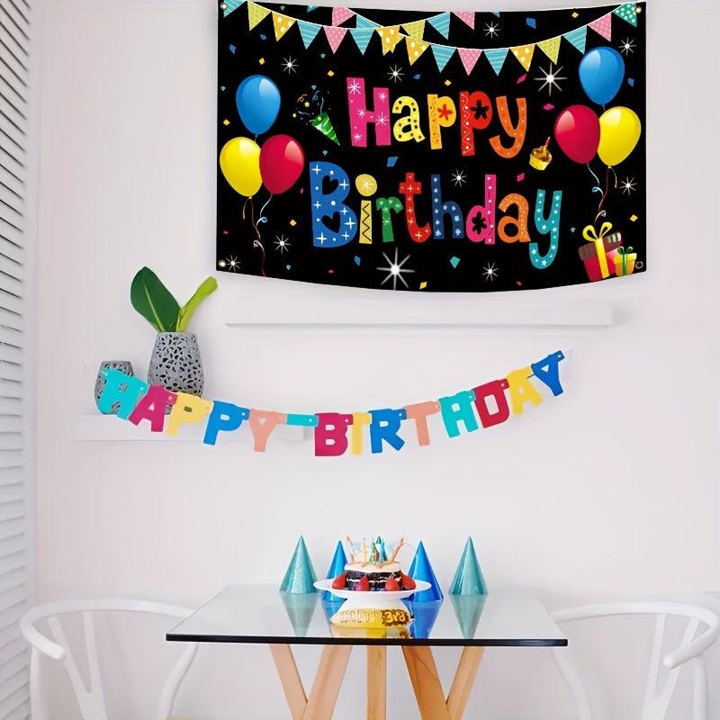 Happy Birthday Flag 91x152cm Banner for College Dorm Decor Parties Gift