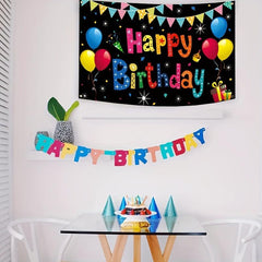 Happy Birthday Flag 91x152cm Banner for College Dorm Decor Parties Gift
