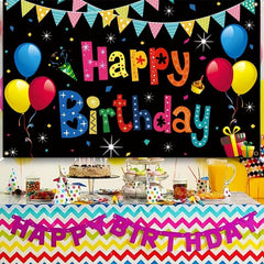 Happy Birthday Flag 91x152cm Banner for College Dorm Decor Parties Gift