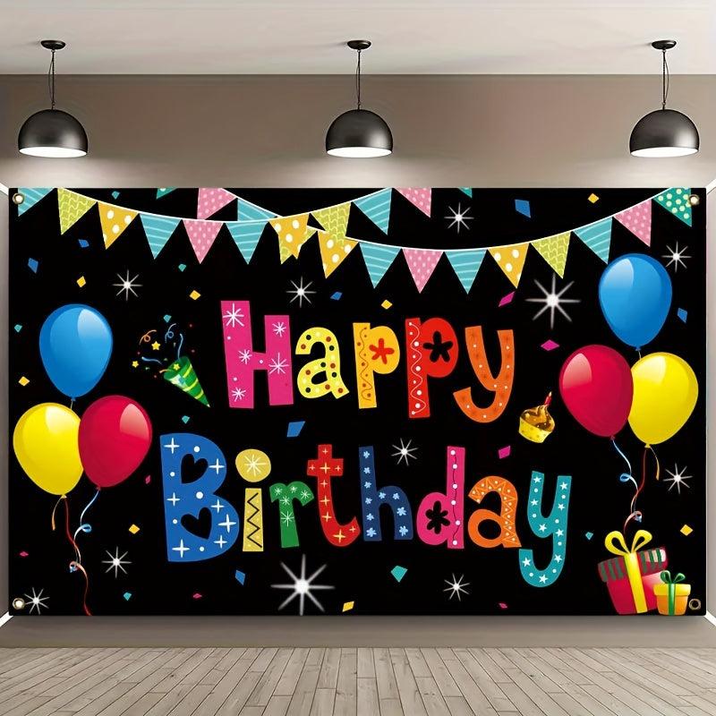Happy Birthday Flag 91x152cm Banner for College Dorm Decor Parties Gift