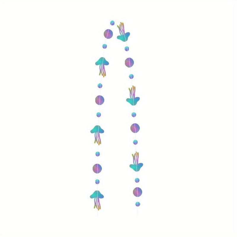 Mermaid Garland w/ Jellyfish, Seashell, Starfish, Pearl, Holographic Streamer