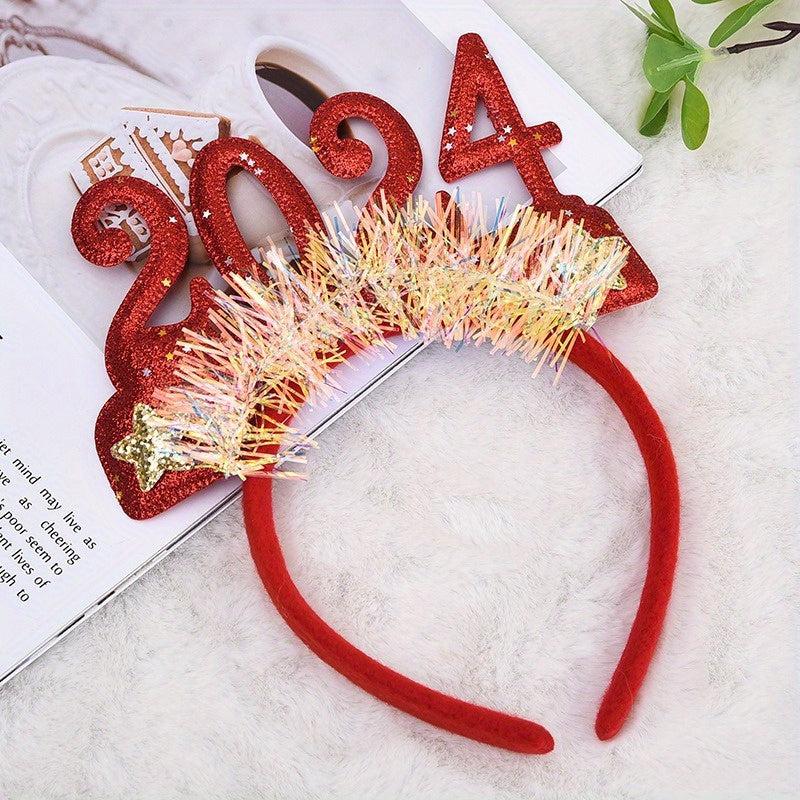 3pcs Christmas Number Decoration Headband Holiday Party Headband