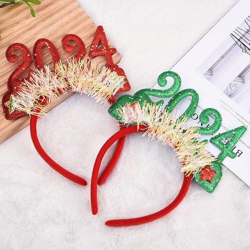 3pcs Christmas Number Decoration Headband Holiday Party Headband