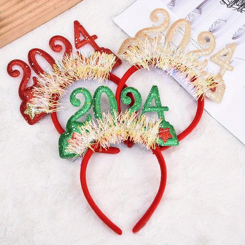 3pcs Christmas Number Decoration Headband Holiday Party Headband