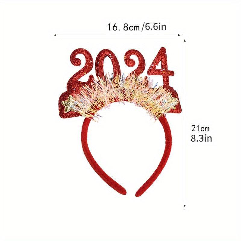 3pcs Christmas Number Decoration Headband Holiday Party Headband