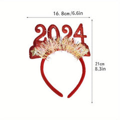 3pcs Christmas Number Decoration Headband Holiday Party Headband