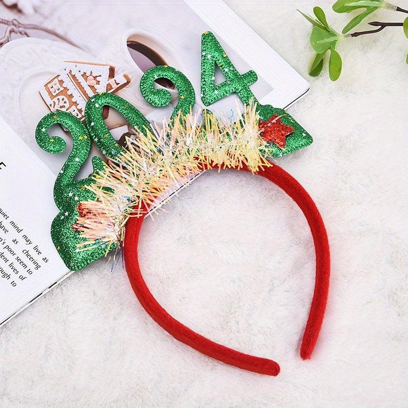3pcs Christmas Number Decoration Headband Holiday Party Headband