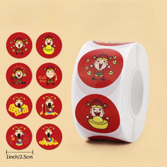 500pcs Happy Year Spring Decorative Stickers for Wrapping Label Envelope