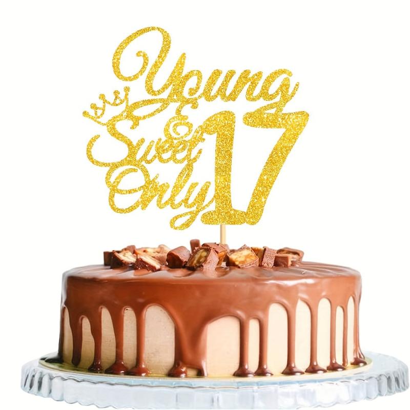 Large 17th Birthday Cake Insert for Cake Decoration