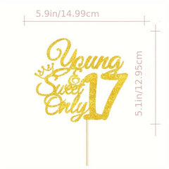 Large 17th Birthday Cake Insert for Cake Decoration