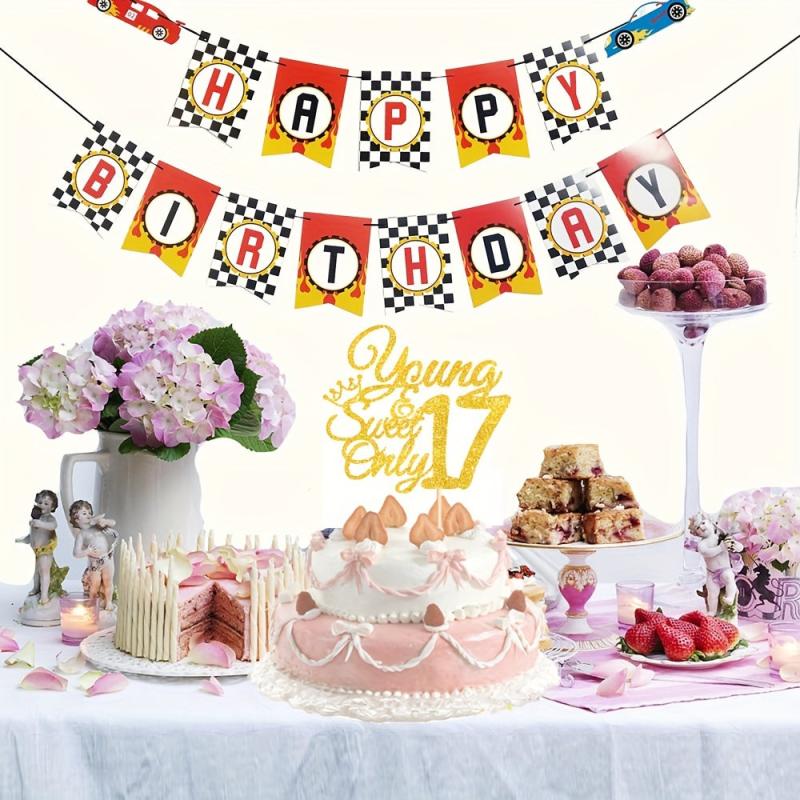 Large 17th Birthday Cake Insert for Cake Decoration