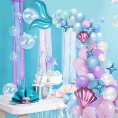 Mermaid Tail Balloon Garland Arch Kit for Girl Birthday Party Decorations