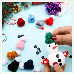 10pcs Mini Knitted Christmas Hats for DIY Crafts
