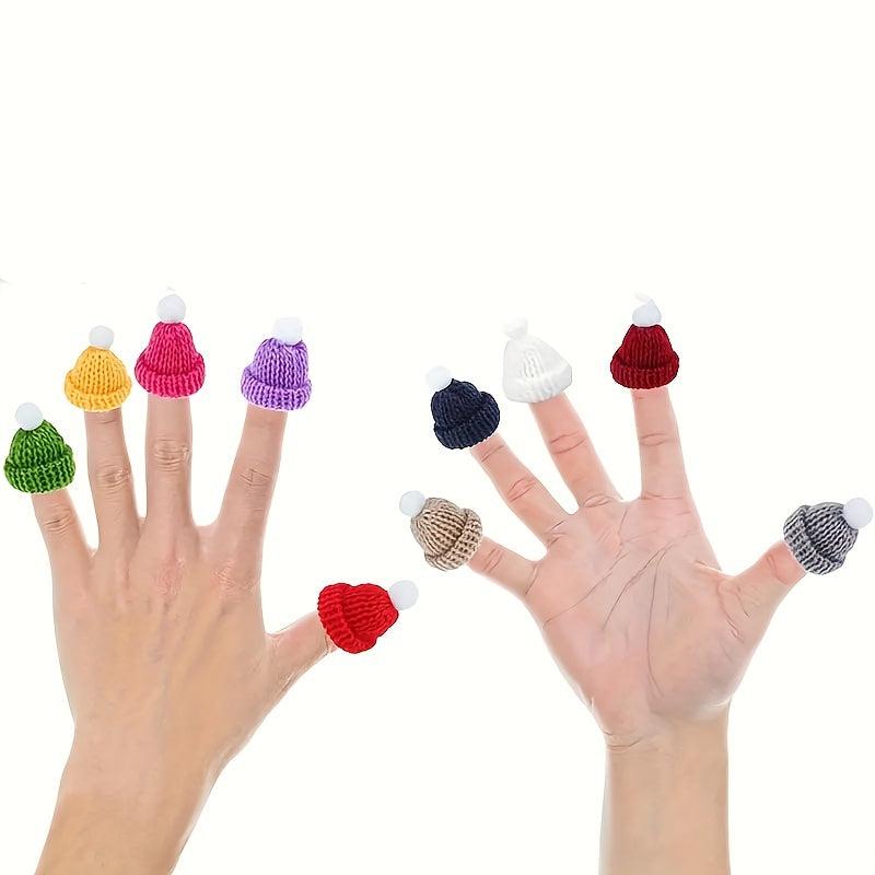 10pcs Mini Knitted Christmas Hats for DIY Crafts