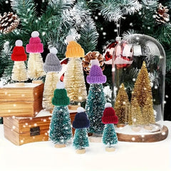 10pcs Mini Knitted Christmas Hats for DIY Crafts