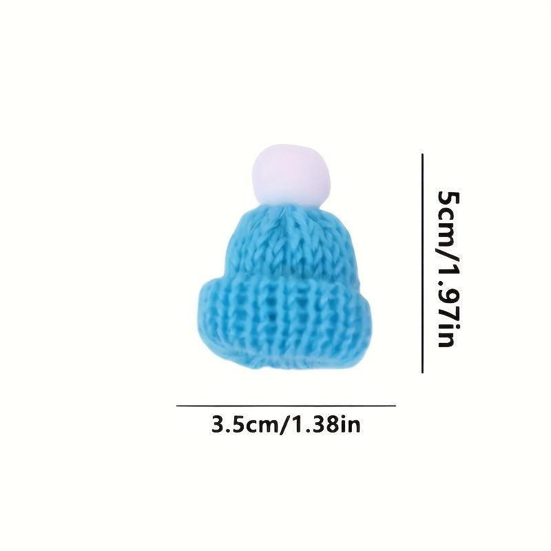10pcs Mini Knitted Christmas Hats for DIY Crafts