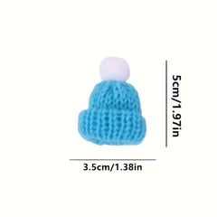 10pcs Mini Knitted Christmas Hats for DIY Crafts