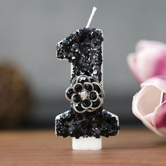 Classic Rose Number Candle Birthday Cake Candle