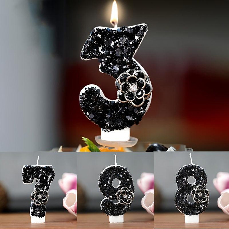 Classic Rose Number Candle Birthday Cake Candle