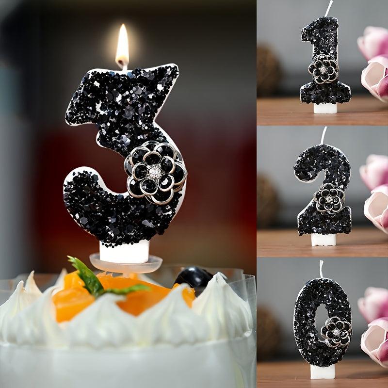 Classic Rose Number Candle Birthday Cake Candle