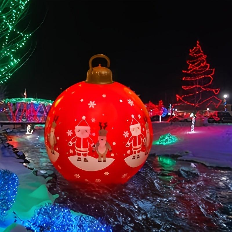 Christmas Inflatable Giant Ball Light Up PVC Inflatable Christmas Ball