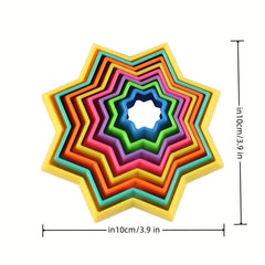 3D Magic Fidget Toy Sensory Stress Relief Star Circle Stacking Random