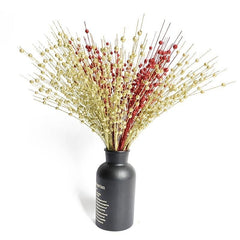 5pcs Christmas Golden Sequins Berry Bouquet Christmas Decoration DIY Accessories