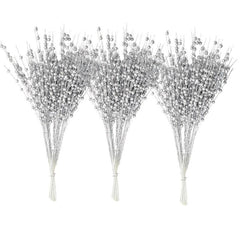 5pcs Christmas Golden Sequins Berry Bouquet Christmas Decoration DIY Accessories