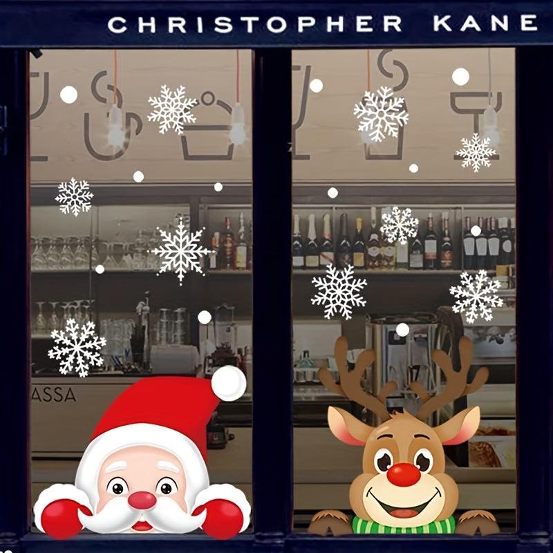 Christmas Snowflake Window Cling Stickers For Glass Decorations