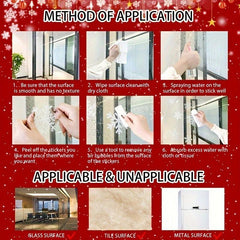 Christmas Snowflake Window Cling Stickers For Glass Decorations