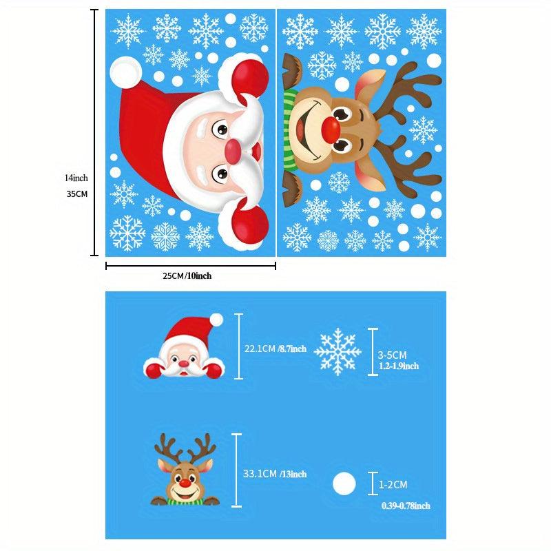 Christmas Snowflake Window Cling Stickers For Glass Decorations