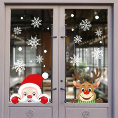 Christmas Snowflake Window Cling Stickers For Glass Decorations
