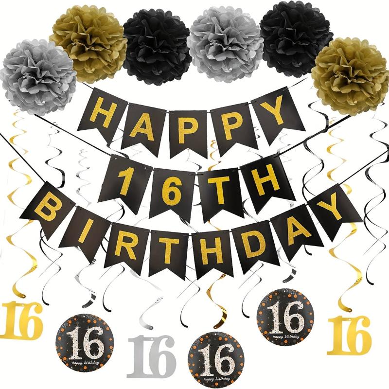 16 Yr Spiral Ornament Pvc Charm Decoration Party Birthday