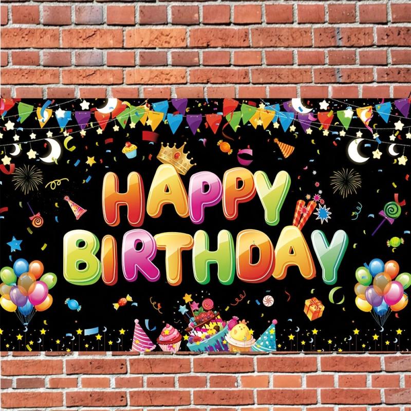 Birthday Party Background Cloth for Decoration and Photo Banner