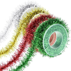 51m Christmas Tinsel Ribbon Metallic Garland for Christmas Wedding