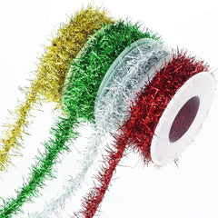 51m Christmas Tinsel Ribbon Metallic Garland for Christmas Wedding