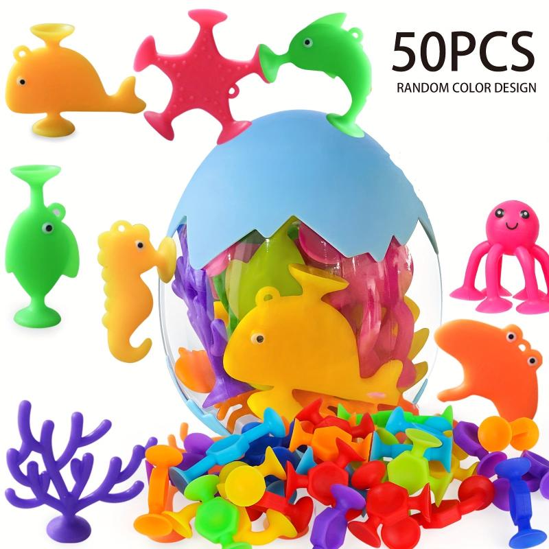 Silicone Ocean Animal Suction Cup Toy - Sensory Toy for Stress Release