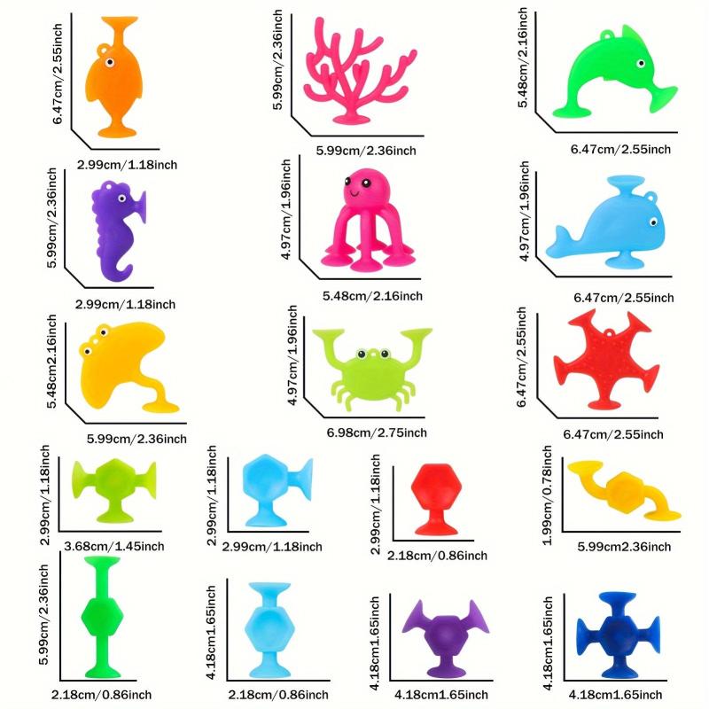 Silicone Ocean Animal Suction Cup Toy - Sensory Toy for Stress Release