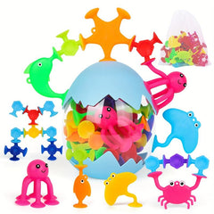 Silicone Ocean Animal Suction Cup Toy - Sensory Toy for Stress Release