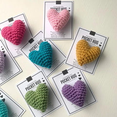 Crocheted Heart Pocket Hug Gift, Easter Christmas Birthday Companion Gift