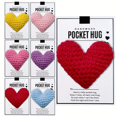 Crocheted Heart Pocket Hug Gift, Easter Christmas Birthday Companion Gift