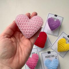 Crocheted Heart Pocket Hug Gift, Easter Christmas Birthday Companion Gift