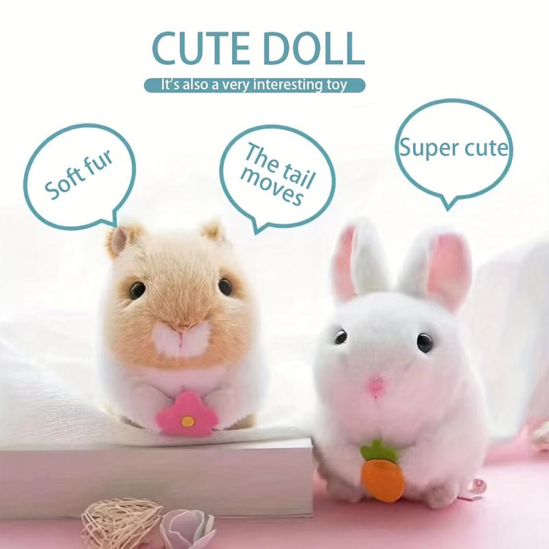 Animal Toy with Pull Loop & Rotating Tail