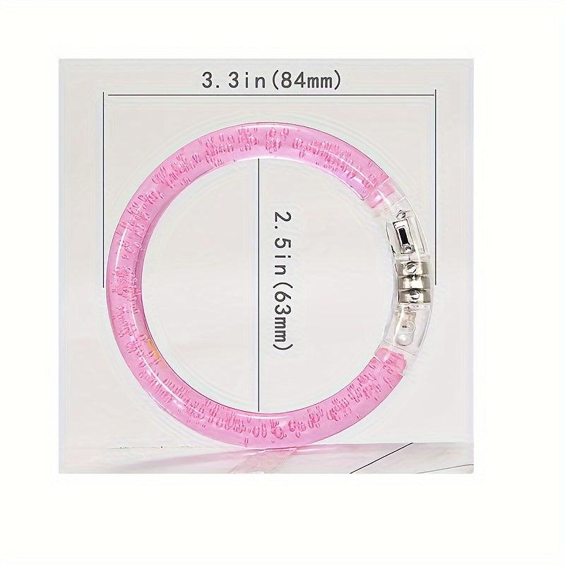LED Glitter Bubble Bangle Bracelet Acrylic Toy Halloween Bar Props