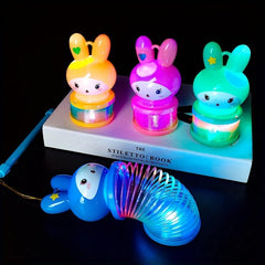 Halloween Rabbit Glowing Lantern Rainbow Ring Handheld Lantern Toy