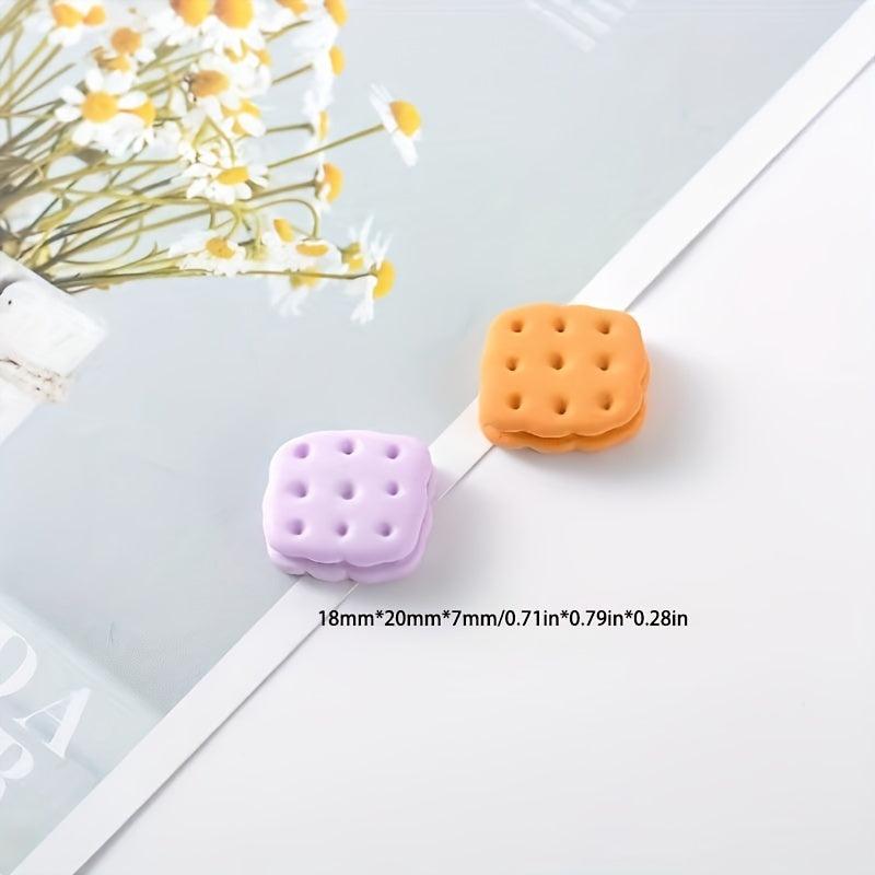 10pcs Resin Cartoon Food Play Bread Cream for DIY Mobile Case Decor